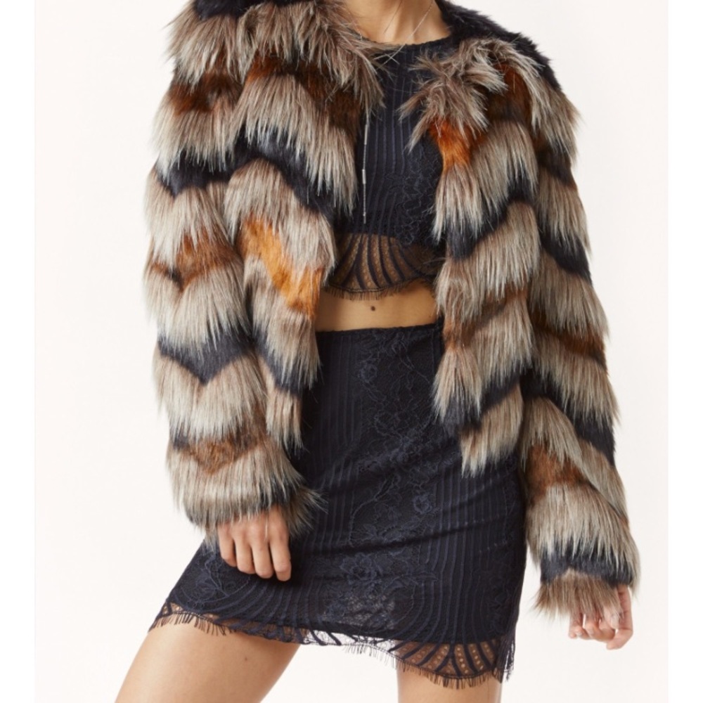 Twelfth Street by Cynthia Vincent faux fur coat